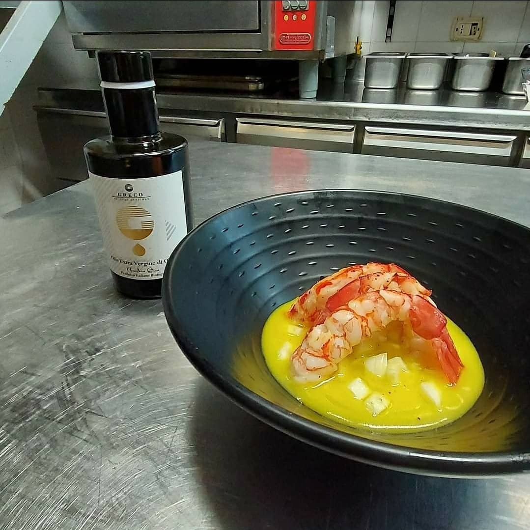 GAMBERI, INSALATINA DI FINOCCHIO E SALSA ALLE ARANCE